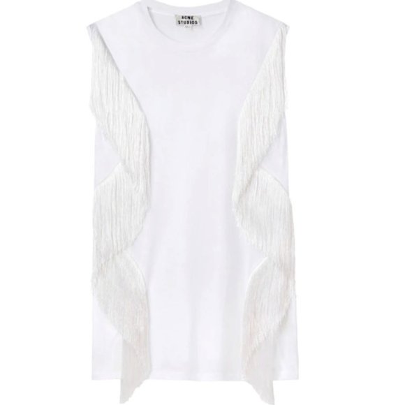 Acne Studios Zone Fringe Sleeveless Tee - Picture 2 of 9